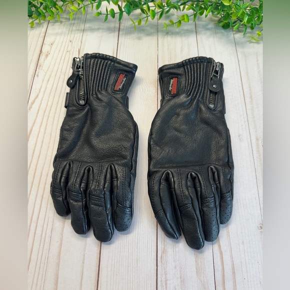 Harley Davidson Jayden Undercuff Gauntlet Goat Skin Leather Gloves SizeM-L